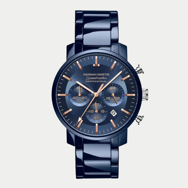 Relógio Masculino Speedmaster Luxo Azul