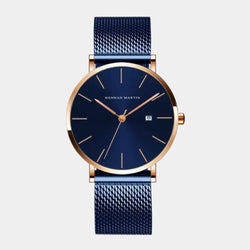 Relógio Masculino Icônico Azul/Dourado