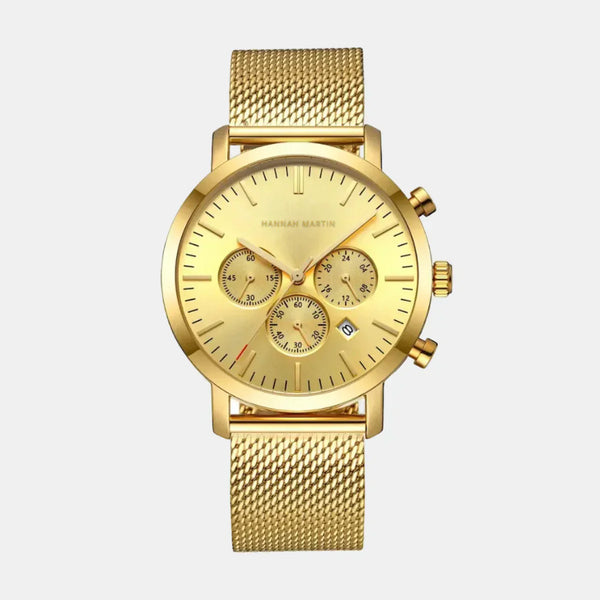 Relógio Masculino Icônico Social Dourado