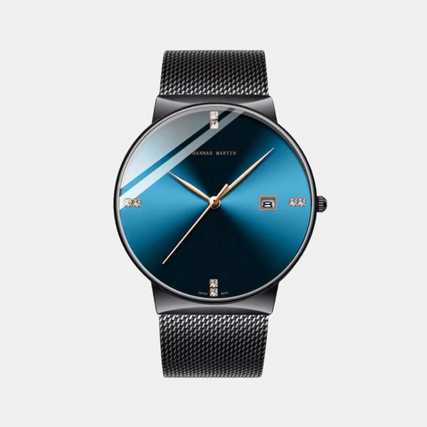 Relógio Masculino Icônico Mesc Preto/Azul